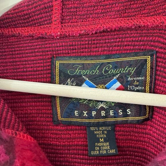 Vintage Express French Country Medium Pullover Fleece Jacket Hoodie Womens - Picture 4 of 15